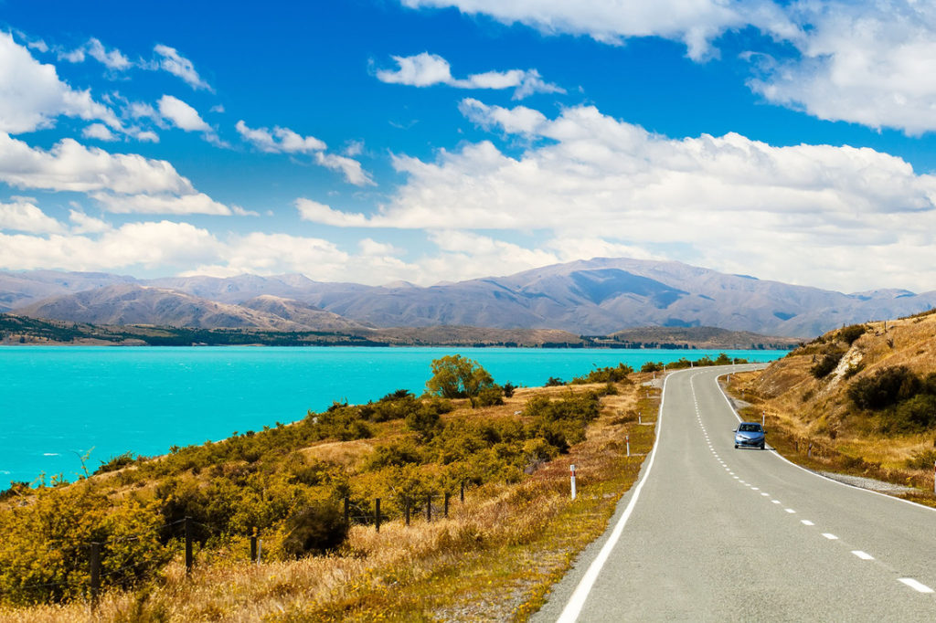 Scenic lake New Zealand